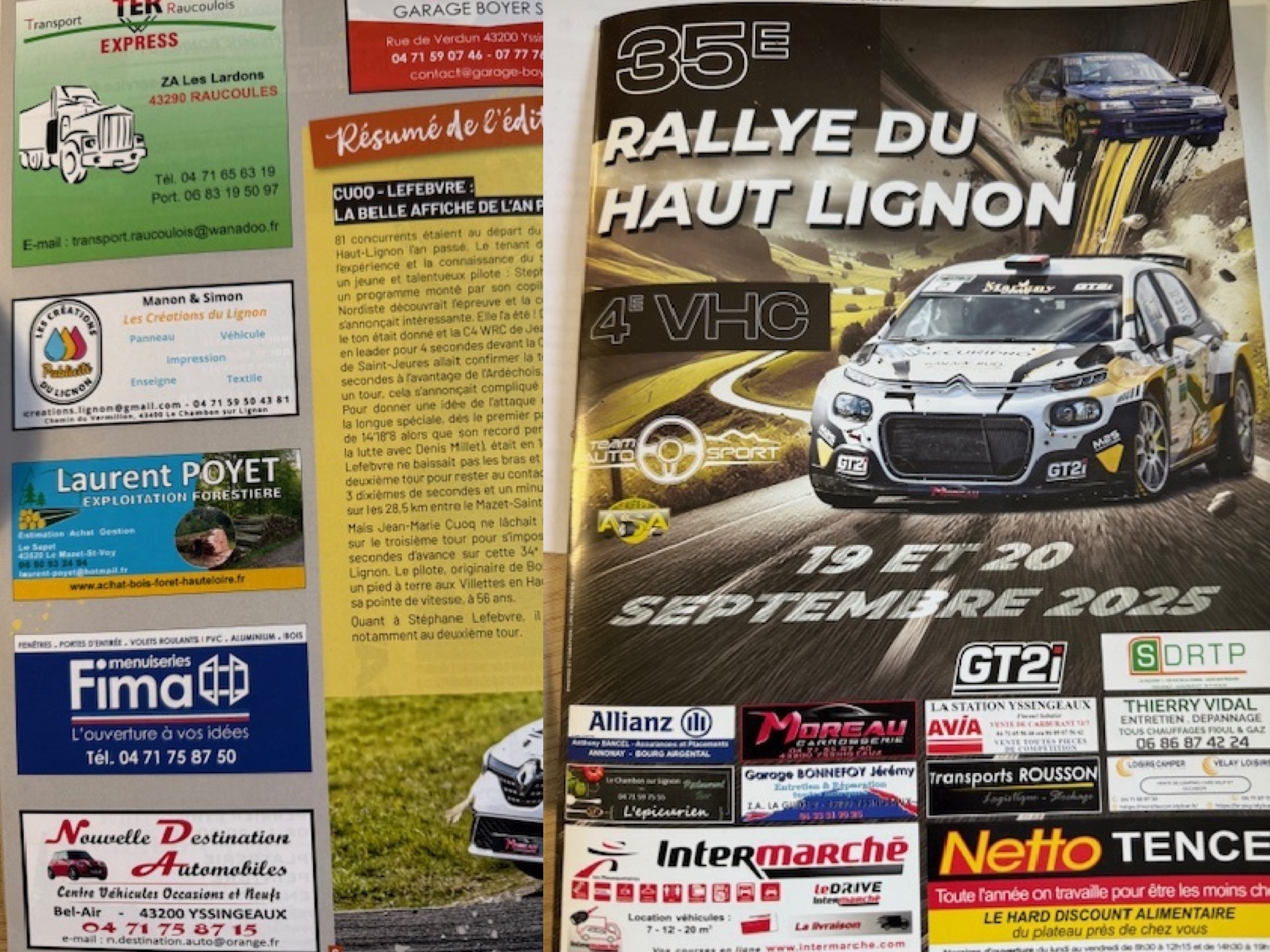 Rallye du Haut Lignon.